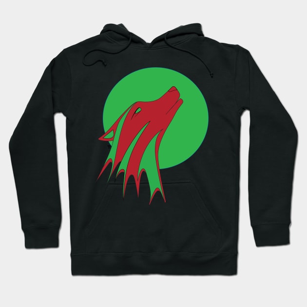 Howl Red and Green Hoodie by The Dirty Hippie